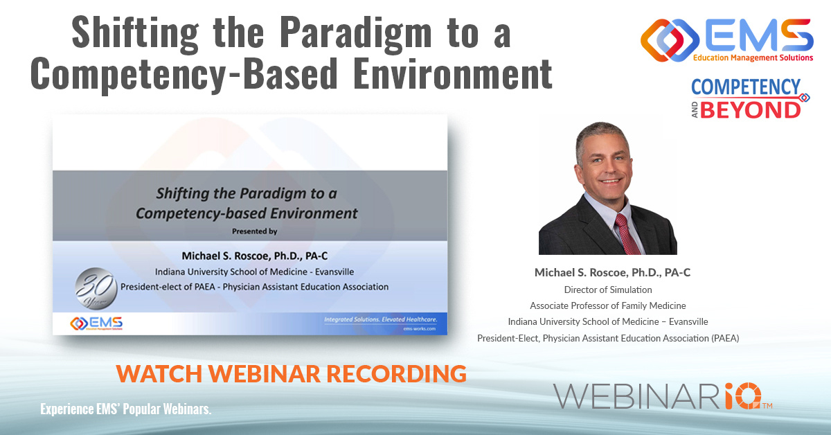 🚨 Now available! Don't miss our WEBINARiQ event, “Shifting the Paradigm to a Competency-Based Environment," presented by Michael Roscoe, MPAS, Ph.D., PA-C. Get the recording &gt;&gt; hubs.li/Q038LHd80

#CompetencyAndBeyond #Competency #CBE #CompetencyBasedEducation #WEBINARiQ