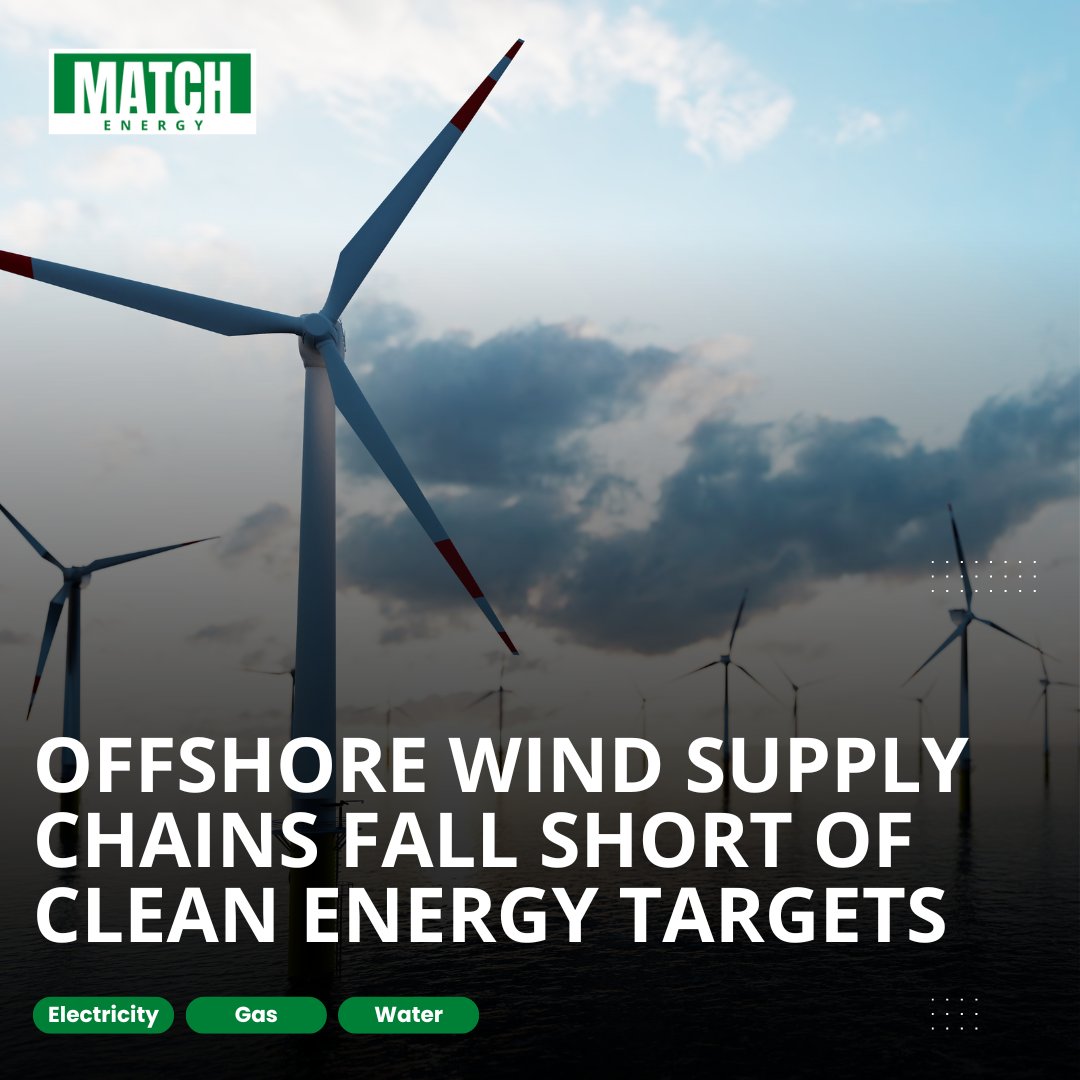 As the race towards 2030 clean energy targets accelerates, the offshore wind industry is grappling with supply chain challenges that could stall progress ❌🔋

Read here: match-energy.co.uk/clean-energy-t…

#Energy #Gas #Electricity #Water