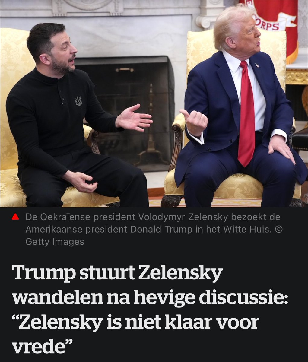 Ongelooflijk. De Amerikaanse steun aan Oekraïne is geen gunst, maar een investering in onze gedeelde veiligheid. 

Vernedering en intimidatie horen niet thuis in diplomatie. Oekraïne vecht niet alleen voor zichzelf, maar ook voor onze Europese waarden, laat dat duidelijk zijn.