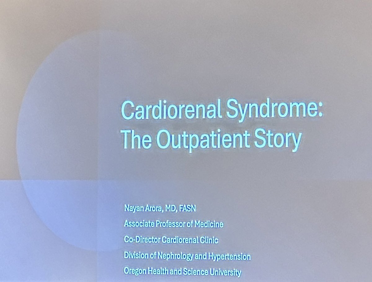 Next Up, all things #Kidneys &amp; #HeartFailure with <a href="/captainchloride/">Nayan Arora,MD</a> from <a href="/OHSUNephrology/">PDXkidney</a>