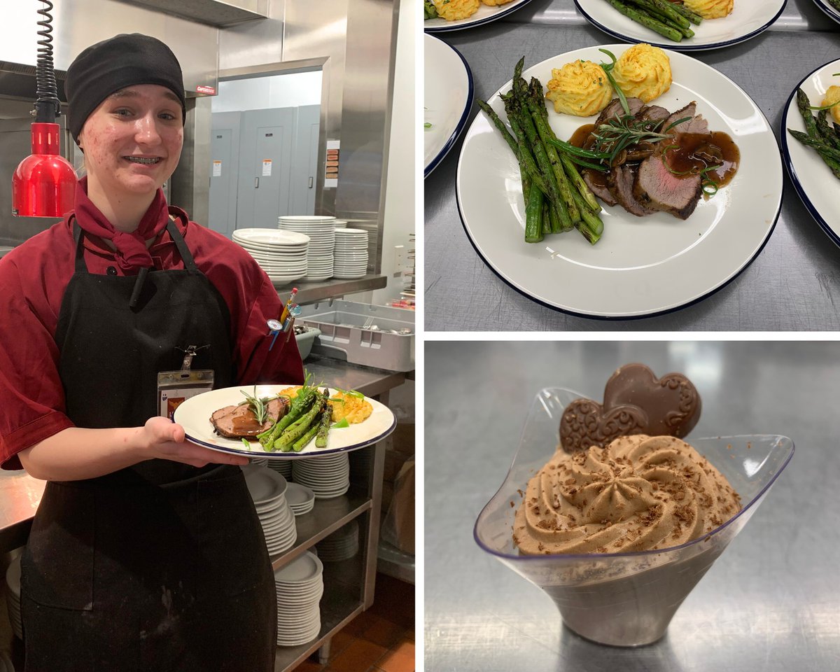All trainees prepare a #signaturedish as they near graduation from our program. Owen created Tri Tip with duchess mashed potatoes, and grilled asparagus, and for dessert chocolate mousse… so amazing!!! 🤩🏆
#lifeskitchen #servingsecondchances lifeskitchen.org/training-progr…