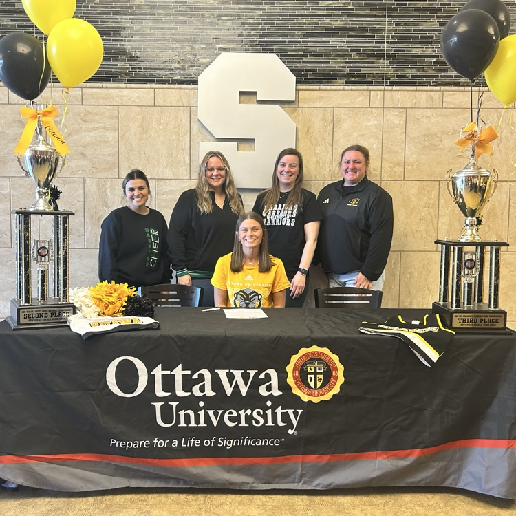 WActivities's tweet photo. Taylor Anderson signed to cheer at Ottawa University next year! Congrats, Taylor! https://t.co/ZTF2fJmiA1