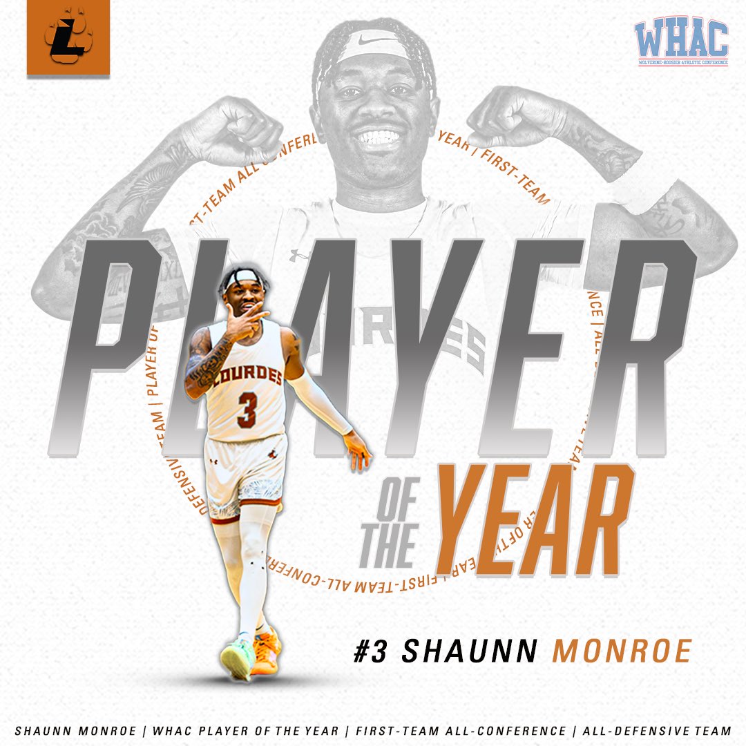 Lourdes Athletics (@lourdessports) on Twitter photo THE TRUTH.π₯π
Shaunn Monroe is named the WHAC Player of the Year, along to the First-Team and All-Defensive Team ππ₯³
#PawsUp πΊ THE TRUTH.π₯π
Shaunn Monroe is named the WHAC Player of the Year, along to the First-Team and All-Defensive Team ππ₯³
#PawsUp πΊ
