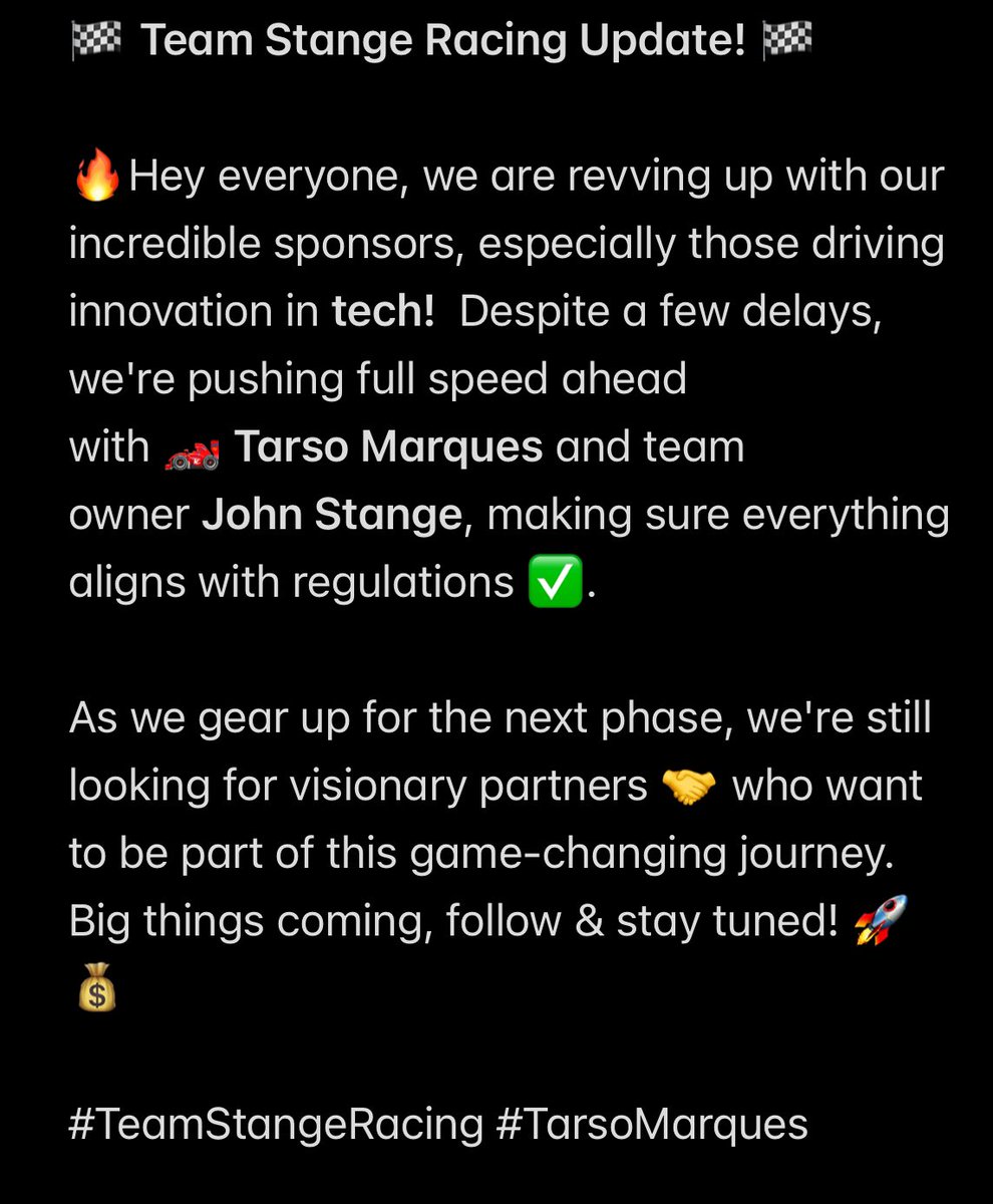 Team Stange Racing tweet media