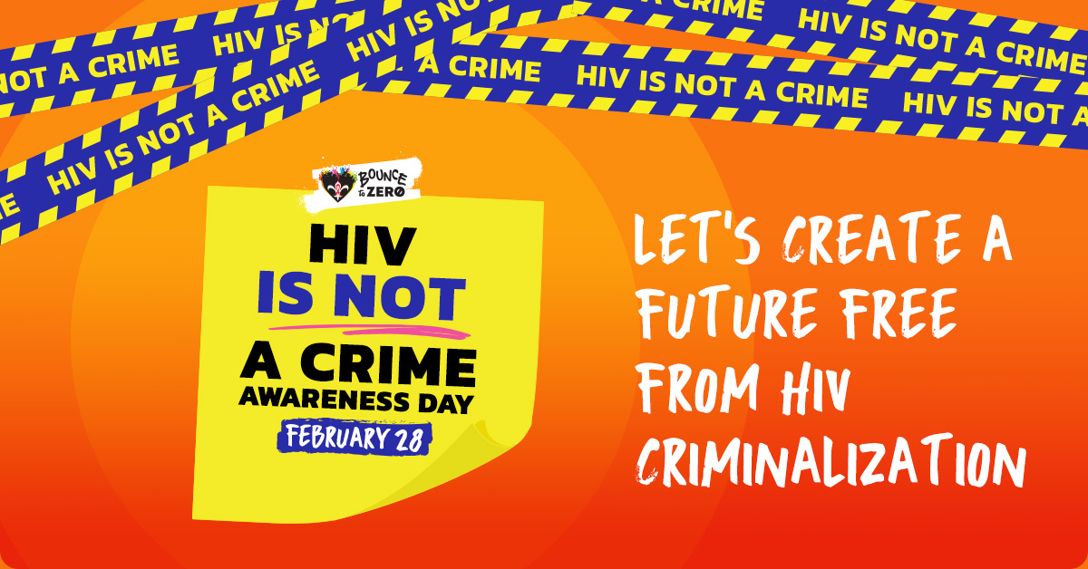 Bouncetozero's tweet image. In more than 30 U.S. states, individuals face criminal prosecution or imprisonment due to their HIV status. These policies discourage testing and treatment, fueling stigma and undermining our path to end the epidemic. Living with HIV is NOT a crime. Visit bouncetozero.com/hiv-the-law/.