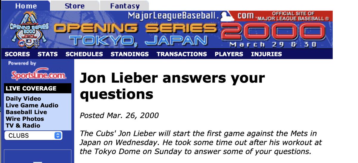 EvanDrellich's tweet photo. And from 25 years ago — in honor of the Opening Series returning to Tokyo — the first question I ever asked a baseball player. I was 12! https://t.co/SQqgTV5kp7 https://t.co/C3Z7uiBQVy