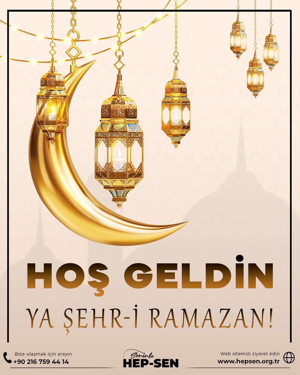 Ramazan ayının birlik, bereket ve huzur getirmesini dileriz. Tüm sevdiklerinizle birlikte sağlık, mutluluk ve manevi huzur içinde bir Ramazan geçirmenizi temenni ederiz.  Hayırlı Ramazanlar!

HEP-SEN 

#ramazan #onbirayınsultanı