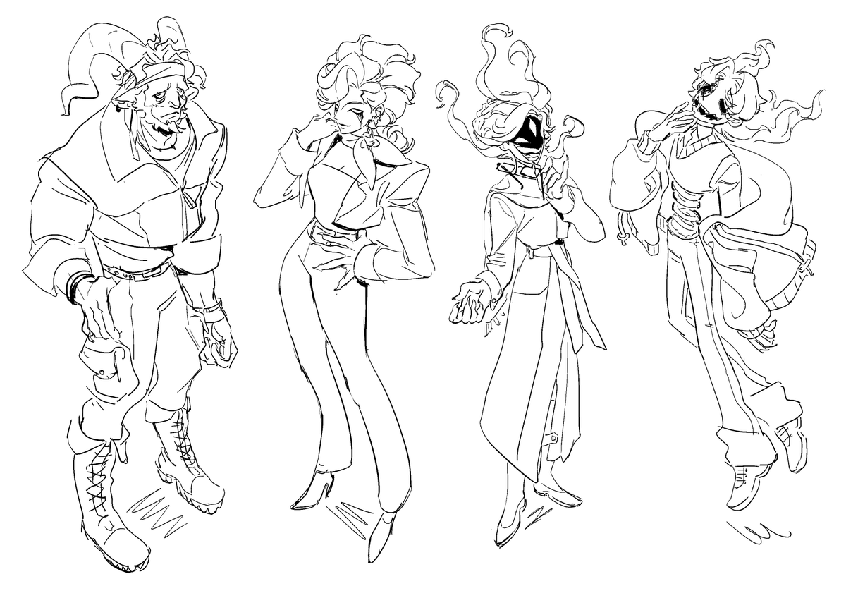 cheziche's tweet photo. coa 8 meta quartet, its dumb and self indulgent but i actually really like the idea of them 😔 https://t.co/5ON2dF9Ymh
