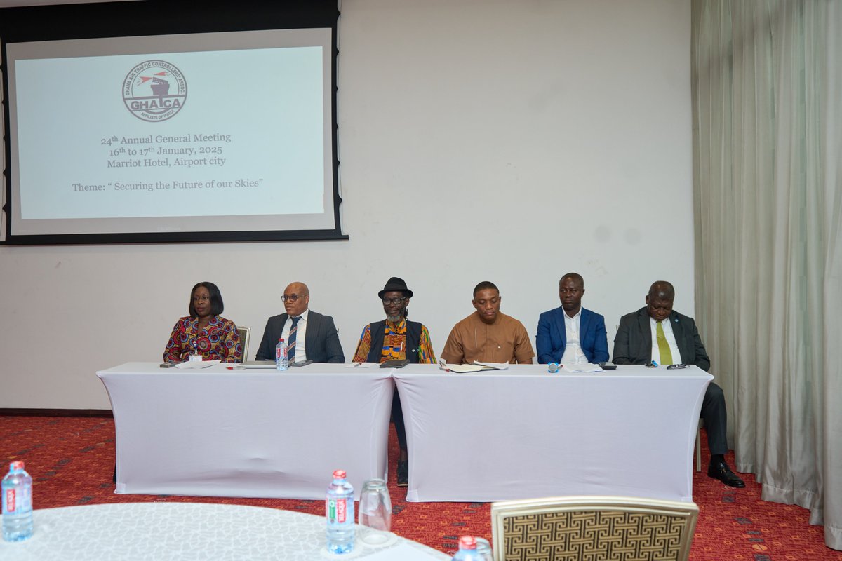 Ghana Air Traffic Controllers Association (GHATCA) held a successful Annual General Meeting at Accra Mariott Hotel from 16th to 17th January.The AGM’s theme was “Securing the future of our skies.”
<a href="/ghatca_official/">GHATCA</a> 
<a href="/ifatca/">IFATCA</a>  #airtrafficcontroller #safeskies #annualgeneralmeetings