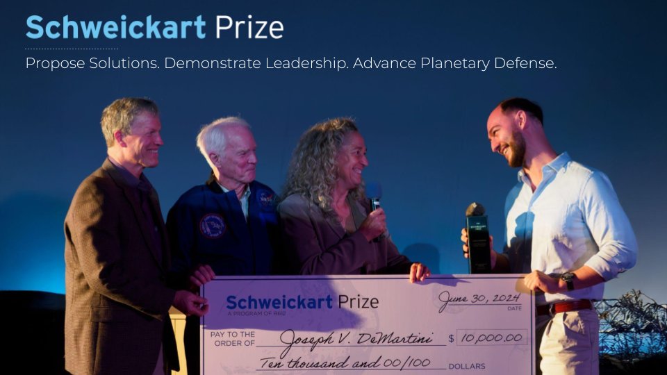 b612foundation's tweet image. Calling all students! The 2025 #SchweickartPrize deadline is right around the corner - March 5! Submit your proposals on planetary defense challenges and compete for a $10,000 prize to advance your work. Apply today: schweickartprize.org