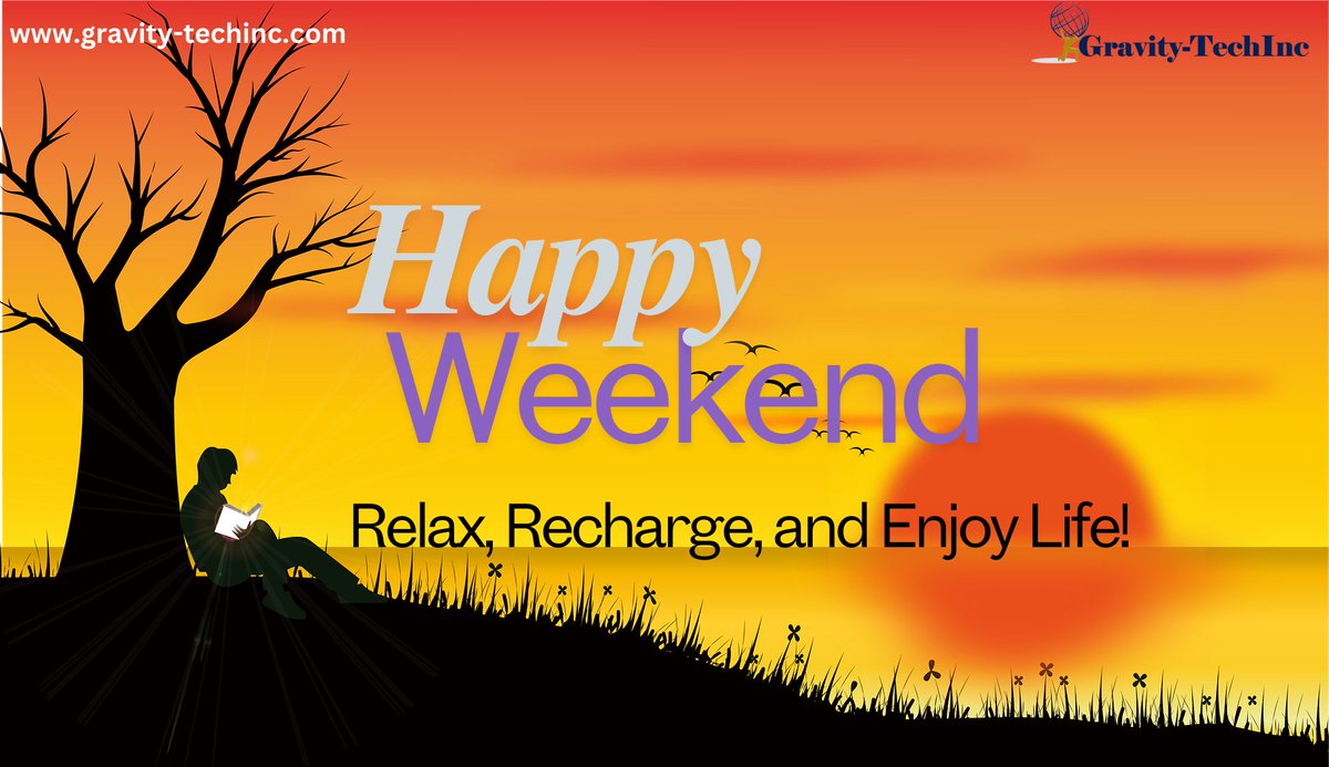 Gravitytechinc's tweet photo. 🌟 𝗛𝗮𝗽𝗽𝘆 𝗪𝗲𝗲𝗸𝗲𝗻𝗱! 🌟

Time to unwind, recharge, and spend quality moments with loved ones. 💙
Relax today—Monday will be here soon enough!

Enjoy your weekend! ✨

#HappyWeekend #Relax #WorkLifeBalance https://t.co/pAvuetx9Vc
