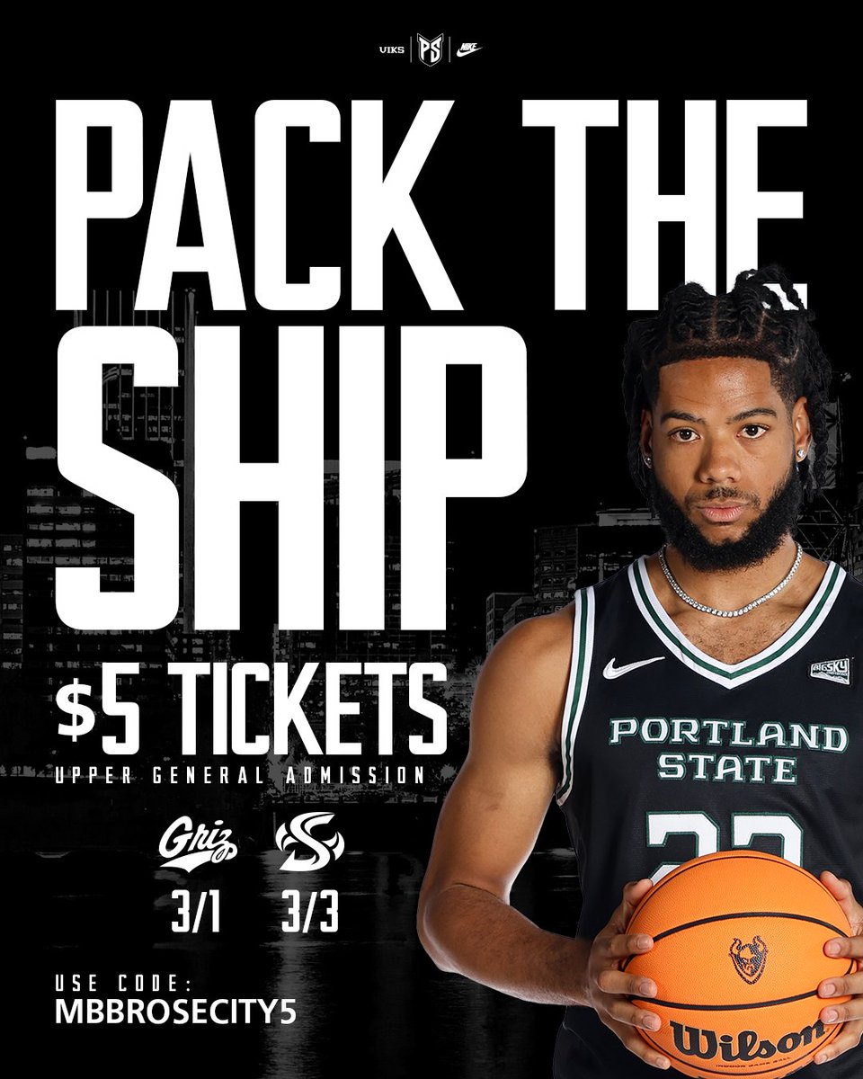 We're 11-1 at Viking Pavilion this season and that's because of you all. 🫵

We need you out here two more times. Help us #PackTheShip by purchasing $5 general admission tickets using the promo code MBBROSECITY5.

🎟️: GoViks.com/Tickets

#GoViks | #DefendTheShip