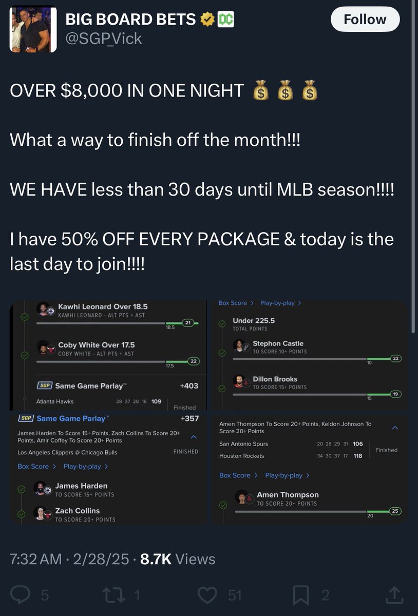 This guy is seriously the biggest scumbag on this app. He’s down well over 100 units this year (tracked by paying subscribers). He hit a parlay to win 4 units and is claiming he won 80 units. He then backtracks in the comments and said “I was up 80U never said my subs were up