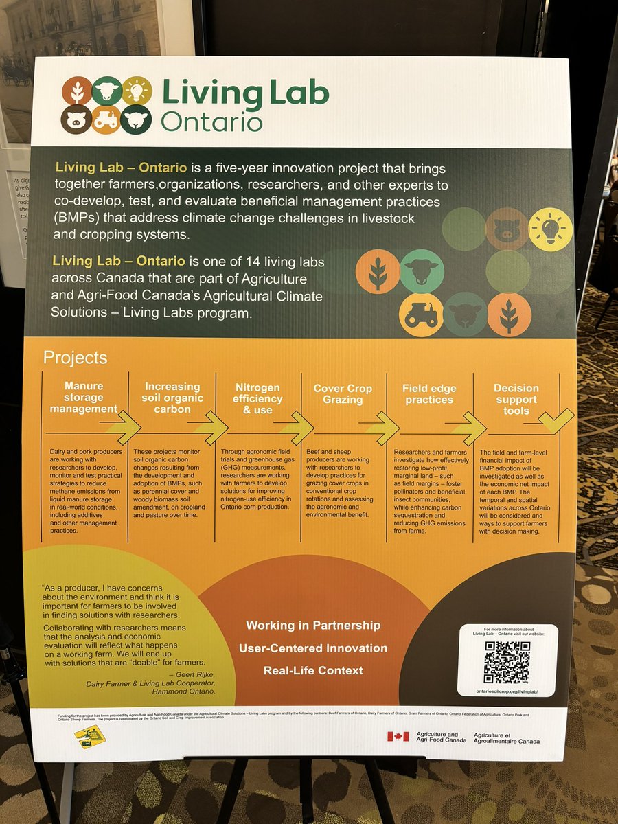 AgustinOlivo_'s tweet image. This week I sneaked for a few hours into the annual meeting of the #LivingLab #Ontario program! 

This is part of a national initiative deploying on-farm research across many Canadian farms, with a strong focus on climate-smart practices! 

Very cool work! 👇🏽