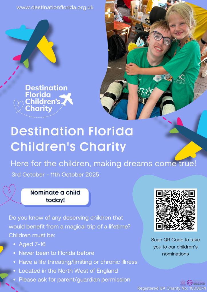 Kerry Taylor (@kt_ticft) on Twitter photo #DestinationFLORIDA do you know of a child who would benefit from a magical trip of a lifetime? Nominate below..be the difference. <a href="/Rachel_PaedsRD/">Rachel Lawson RD (She/Her)</a> <a href="/dawnbp/">Dawn Bennett-Painter</a> <a href="/JessicacaGrace/">Jessica Grace 🌈</a> <a href="/hunteranne476/">anne hunter</a> <a href="/joannebooth02/">jo</a> <a href="/paulagarlick3/">paula garlick</a> #DestinationFLORIDA do you know of a child who would benefit from a magical trip of a lifetime? Nominate below..be the difference. <a href="/Rachel_PaedsRD/">Rachel Lawson RD (She/Her)</a> <a href="/dawnbp/">Dawn Bennett-Painter</a> <a href="/JessicacaGrace/">Jessica Grace 🌈</a> <a href="/hunteranne476/">anne hunter</a> <a href="/joannebooth02/">jo</a> <a href="/paulagarlick3/">paula garlick</a>
