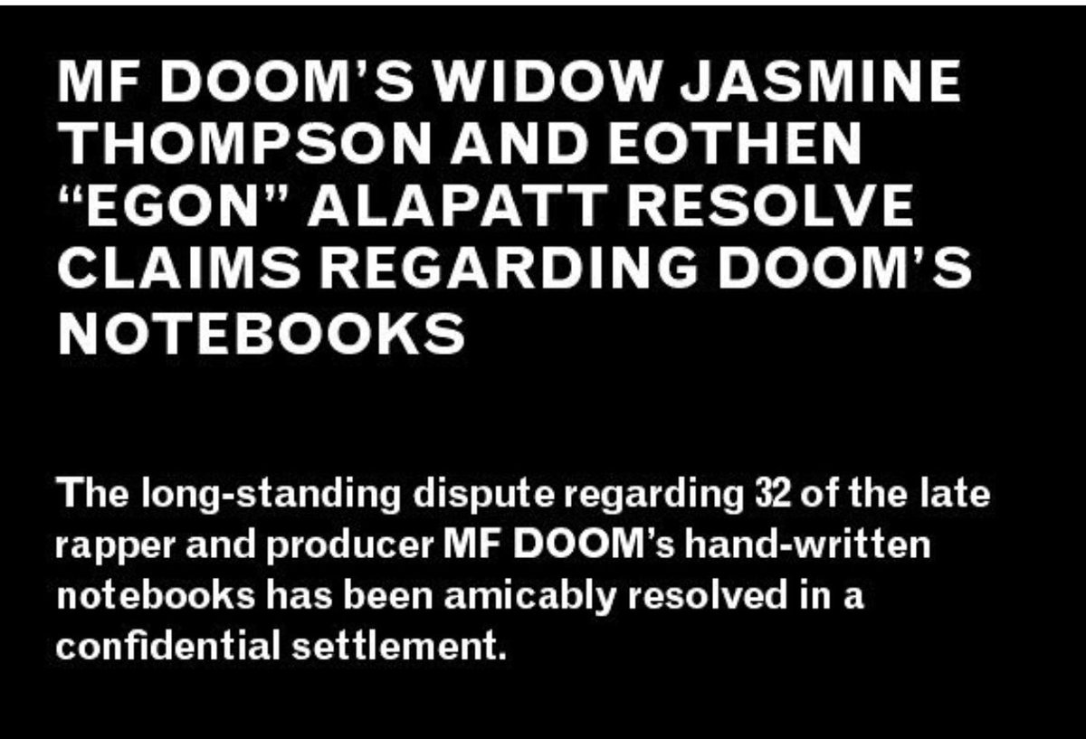 Freshdotdaily's tweet image. Via @MFDOOM’s IG.

Finally.