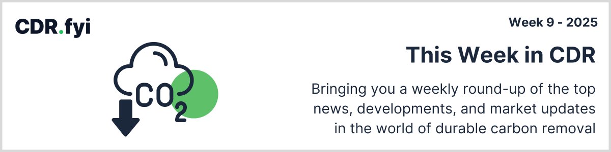 📰 This week saw huge developments in durable CDR, including Frontier’s deal with Phlair for 47,000 tonnes, United Airlines’ investment in Heirloom, and Colombia’s first biochar CDR credits from Volcafe and Cotierra. 
Meanwhile, Sirona and Cella launched a new project in Kenya,