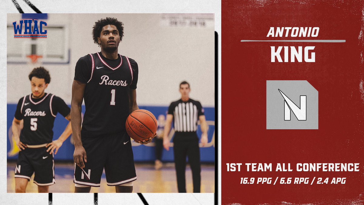 Racers place four on All WHAC Honors

* Ryan Archey - 1st Team All Conference

* Antonio King - 1st Team All Conference

Archey and King are the 1st pair of 1st Team All League guys for the Racers since 2014-2015

#RunningRacers #GDTBAR