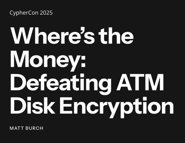 Atredis's tweet image. Catch Atredian Matt Burch's talk about ATM Hacking on April 4th @CypherCon
buff.ly/4hYHrIa