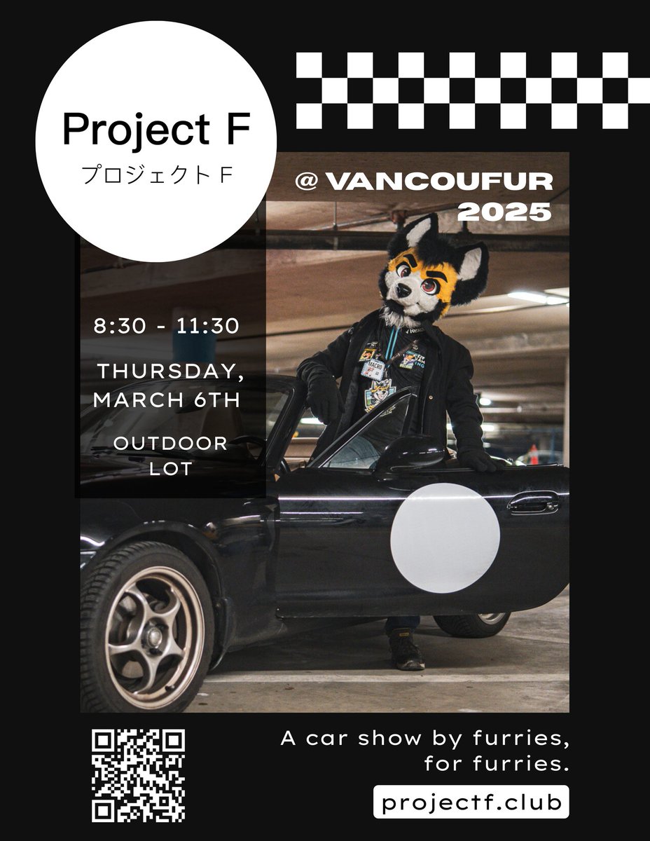 ProjectF_Club's tweet image. Our car show at @VancouFUR will be on Thursday night at 8:30pm in the outside parking lot! Location is subject to change. See you there!

📸🎨 @sabletide