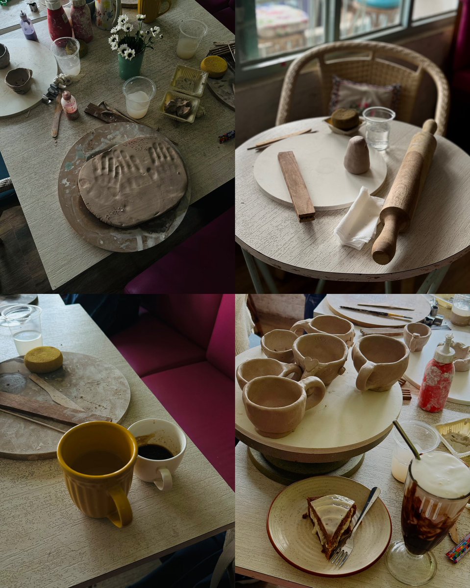 3103studio's tweet photo. Here are some stills from our February handbuilding workshop! The participants’ creativity truly made it unforgettable. Huge thanks to our favorite local cafe, @ovenyumms, for collaborating with us and offering the perfect cozy space, along with delicious coffee and pastries. https://t.co/pV0rZ8BiFO