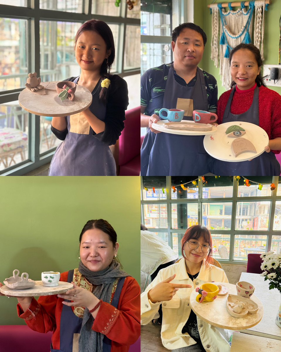 3103studio's tweet photo. Here are some stills from our February handbuilding workshop! The participants’ creativity truly made it unforgettable. Huge thanks to our favorite local cafe, @ovenyumms, for collaborating with us and offering the perfect cozy space, along with delicious coffee and pastries. https://t.co/pV0rZ8BiFO
