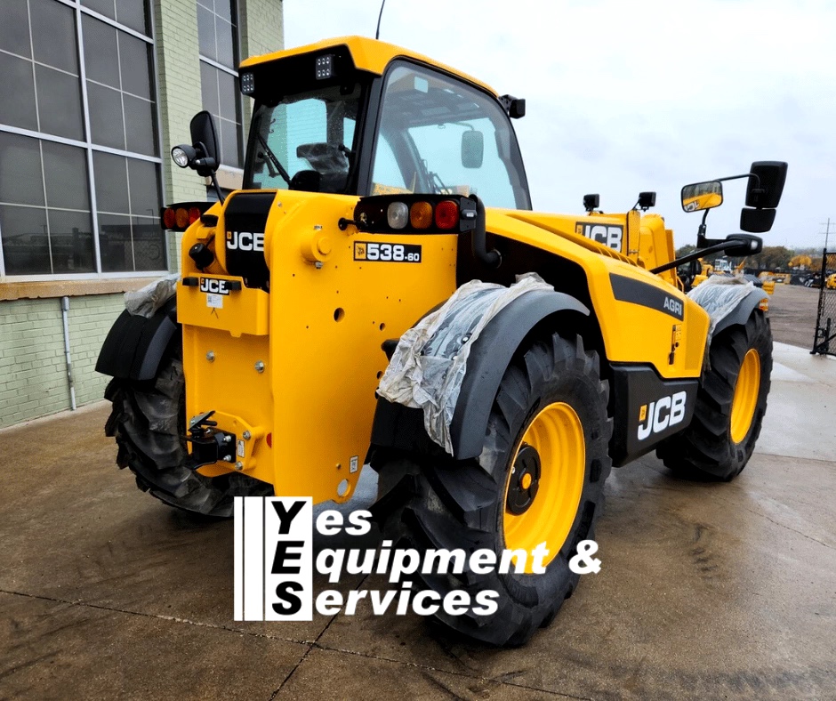Check out this new 2023 JCB 538-60 AGRI Telehandler featuring a Deluxe Cab, complete with Heat/AC, Heated Air Suspension Seat, Mobile Phone Holder, and Radio. You know, those things that can go a long way in making an operator more productive. Details at bit.ly/3zjcygE.