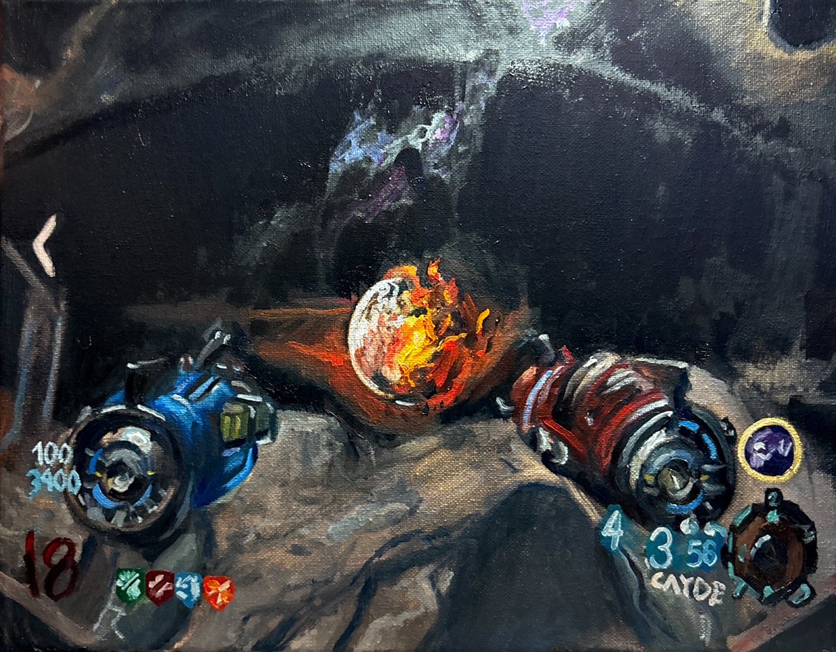 Here’s an oil painting of Bo3 Moon that I made