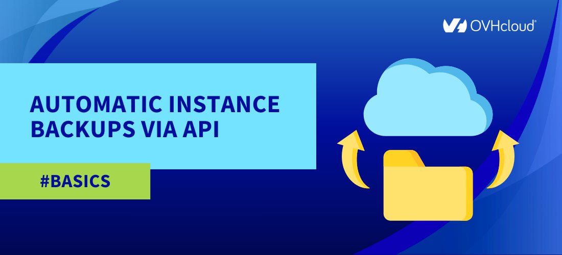 OVHcloud_US's tweet image. 🌤️#OVHcloudLearn: Automatic Instance Backups via API 
#Basics 

You can configure a schedule to automate your instance backups. Backups can be used to restore your instance to a previous state or to create a new identical instance. 

Learn more:ow.ly/fB0P50V4HIX