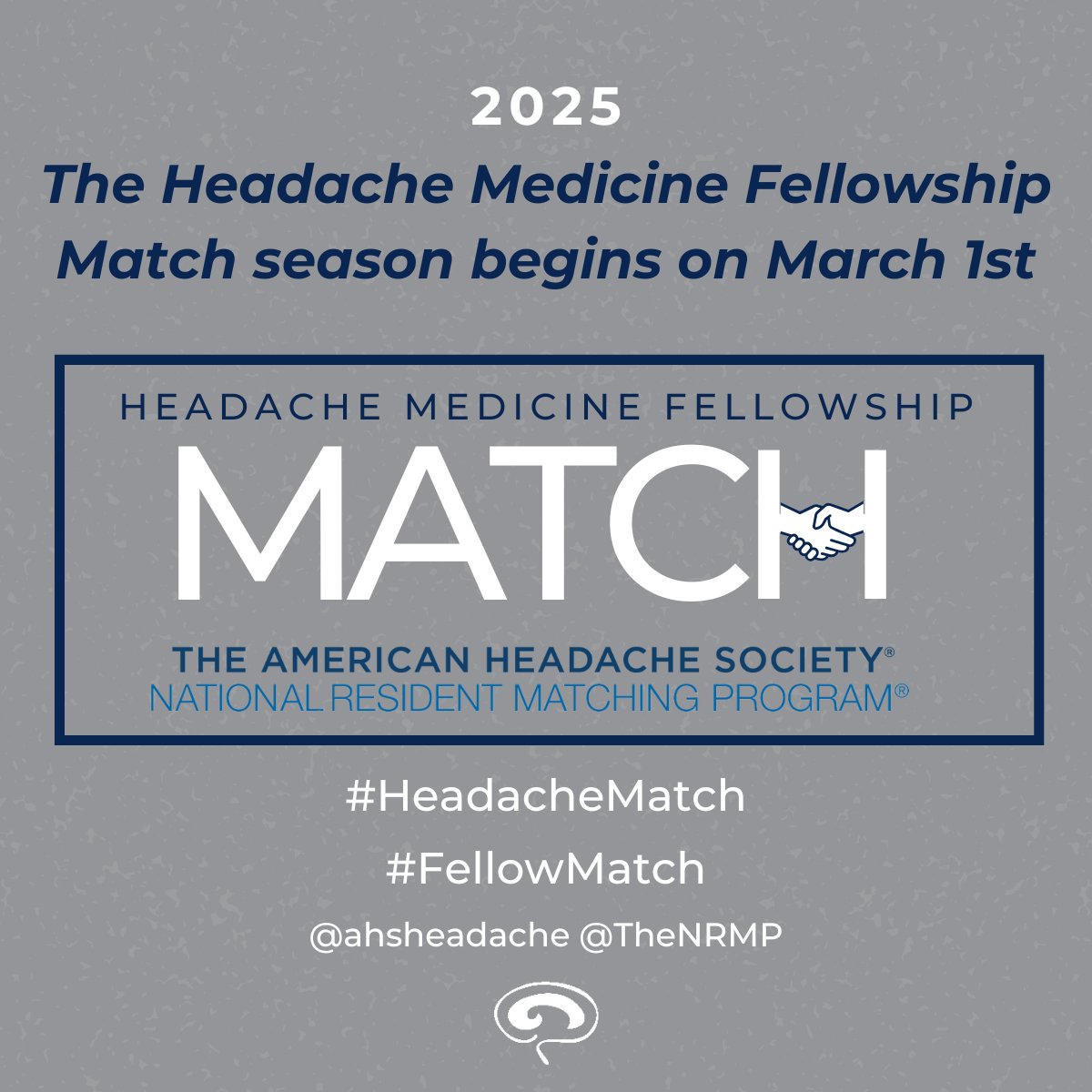 The 2025 #HeadacheMatch season kicks off tomorrow, March 1! Start your journey toward a fellowship position beginning July 1, 2026. Explore programs, connect with directors &amp; apply via the AHS Fellowship website.🔗 bit.ly/4icgVuS #HeadacheMatch #Match2025 #FellowMatch