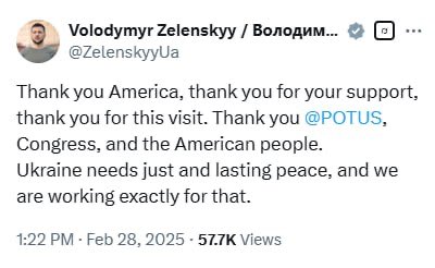 Zelenskyy shows respect after being shown out of the White House.