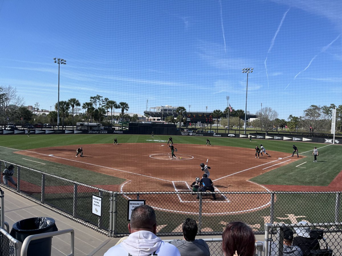 Taking in my first ⁦<a href="/UCF_Softball/">UCF Softball</a>⁩ game! Go Knights!