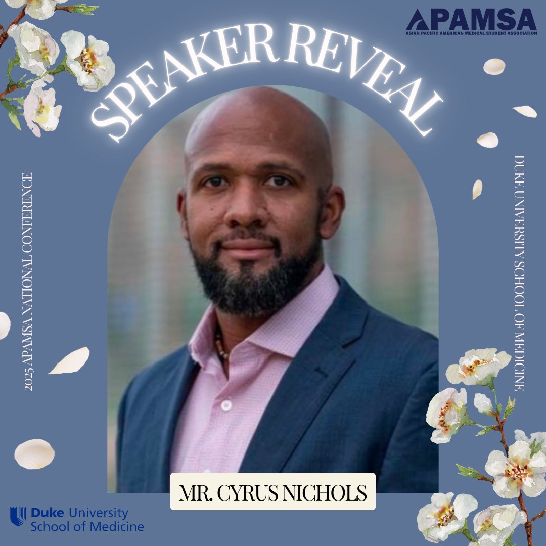 T-8 days until the ✨2025 APAMSA National Conference ✨Can you believe the National Conference is next week? Our next speaker reveal is Mr. Cyrus Nichols! Make sure to check out our website for more information at: apamsa.org/nc2025