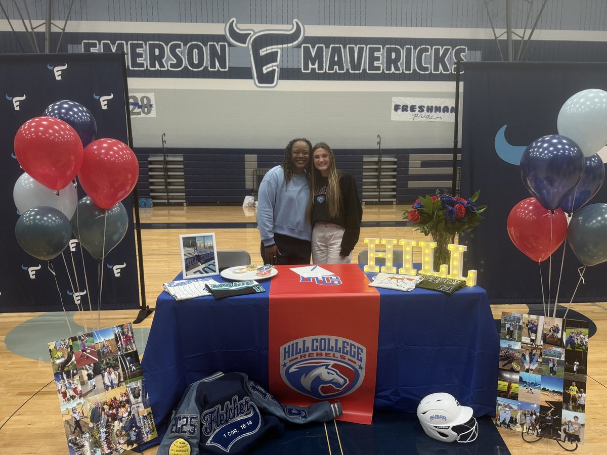 Happy Signing Day and congratulations to <a href="/madi/">ماضي</a>.fletcher07 for her commitment to play softball at the next level at <a href="/HillCollegeSB/">Hill College Softball</a> 💙