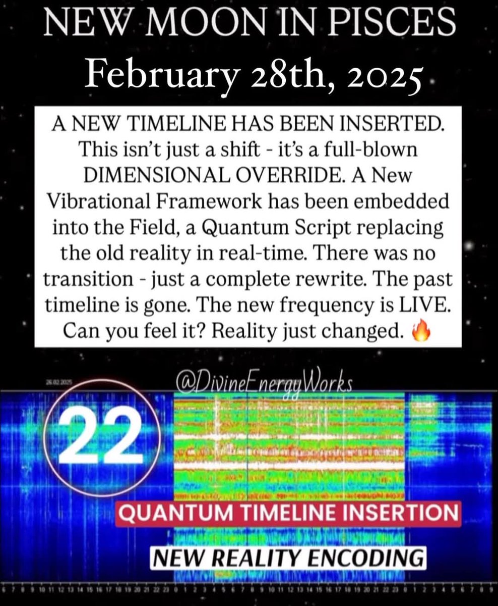 Massive Change in progress

New Timeline inserted today

Drink lots of water

#ALFI #ALFIMEME #NewEarth #Divinity