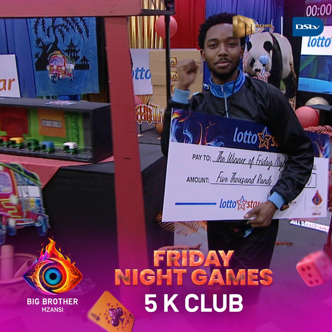 BBMzansi's tweet photo. It was a Sweet victory ma-e! 🥳 Congratulations Sweet Guluva, on scooping yet another 5k on the Friday Night Games. #BBMzansi 

Bukani: https://t.co/mCW5cTE5Aq https://t.co/WTW5YoV7Ve