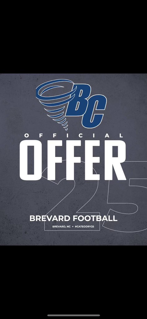 Sullivan Wallace (@sullivanwallac1) on Twitter photo I am blessed to receive an offer from Brevard College
#AGTG
<a href="/CoachKhayat/">Coach Khayat</a> <a href="/BrevardF5/">BC Football 🌪</a> <a href="/CoachOwens_12/">Juwan Owens</a> <a href="/CoachJayboShaw/">Jaybo Shaw</a> <a href="/coach__jwhite/">JayJay White</a> <a href="/Coach_Mahaffey/">Coach Andy Mahaffey</a> I am blessed to receive an offer from Brevard College
#AGTG
<a href="/CoachKhayat/">Coach Khayat</a> <a href="/BrevardF5/">BC Football 🌪</a> <a href="/CoachOwens_12/">Juwan Owens</a> <a href="/CoachJayboShaw/">Jaybo Shaw</a> <a href="/coach__jwhite/">JayJay White</a> <a href="/Coach_Mahaffey/">Coach Andy Mahaffey</a>