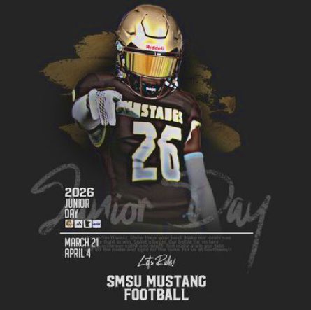 Jerome Eichele (@jeromeeichele) on Twitter photo Thank you to <a href="/CoachSUnderwood/">Scott Underwood</a> for the Junior day Invite! Glad and excited to see the mustang’s campus!
<a href="/BlaineFootball/">Blaine Football</a> <a href="/OJW_Scouting/">PrepRedzone Oliver</a> <a href="/PrepRedzoneMN/">Prep Redzone Minnesota</a> <a href="/SMSUfootball/">SMSU Football</a> Thank you to <a href="/CoachSUnderwood/">Scott Underwood</a> for the Junior day Invite! Glad and excited to see the mustang’s campus!
<a href="/BlaineFootball/">Blaine Football</a> <a href="/OJW_Scouting/">PrepRedzone Oliver</a> <a href="/PrepRedzoneMN/">Prep Redzone Minnesota</a> <a href="/SMSUfootball/">SMSU Football</a>