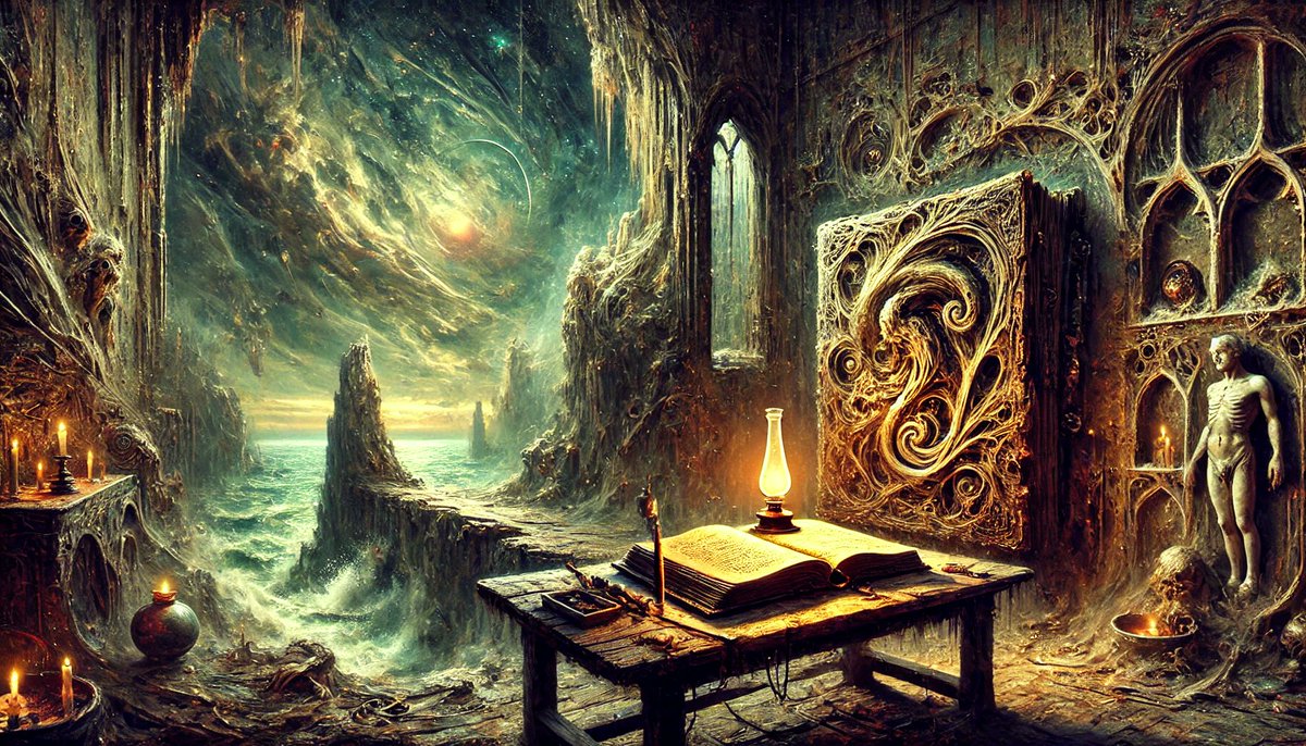 Aliskar48's tweet image. The book was never meant to be opened. The words were never meant to be read. 📖👁️🔥

But now… it is too late. #ForbiddenKnowledge #EldritchWhispers