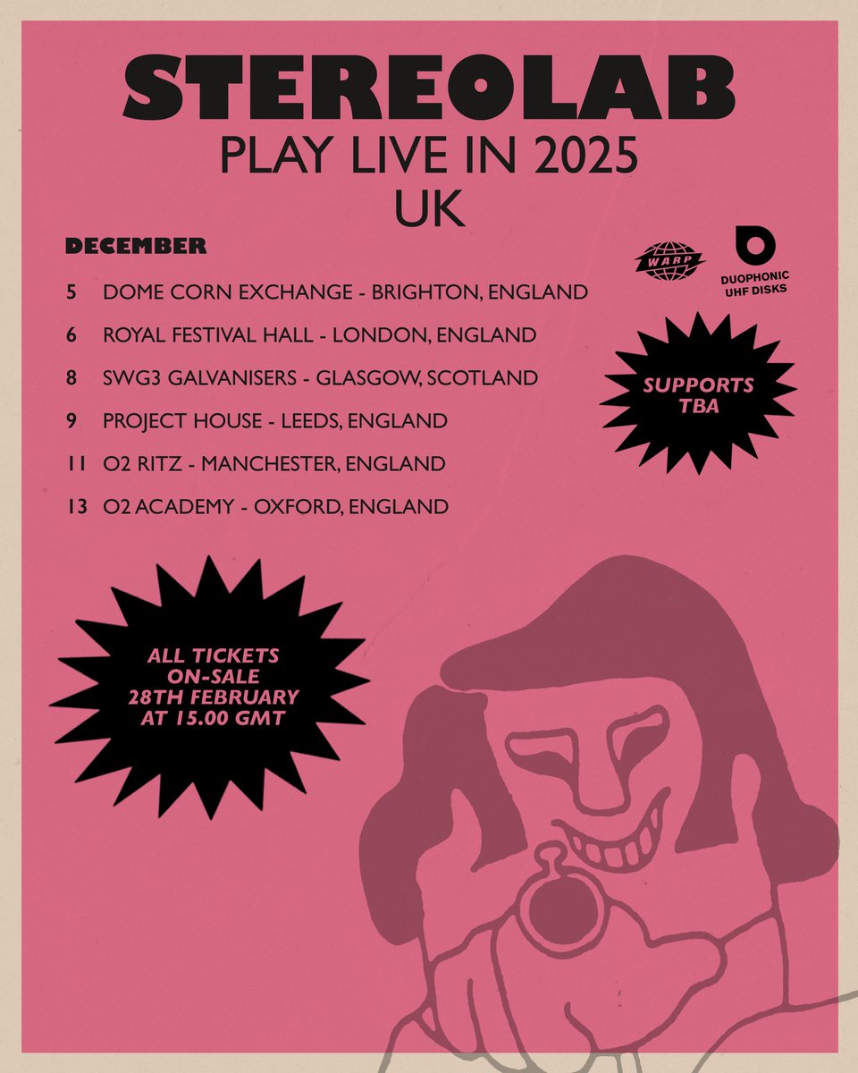 stereolabgroop's tweet image. 61 shows becomes 62 with the addition of a second show at Metro Chicago on Friday, October 10th - tickets on sale now.
Please note that our show in Mexico City is actually on November 12th [I gave out the incorrect date yesterday]
Thanks to everyone who has bought tickets so far.