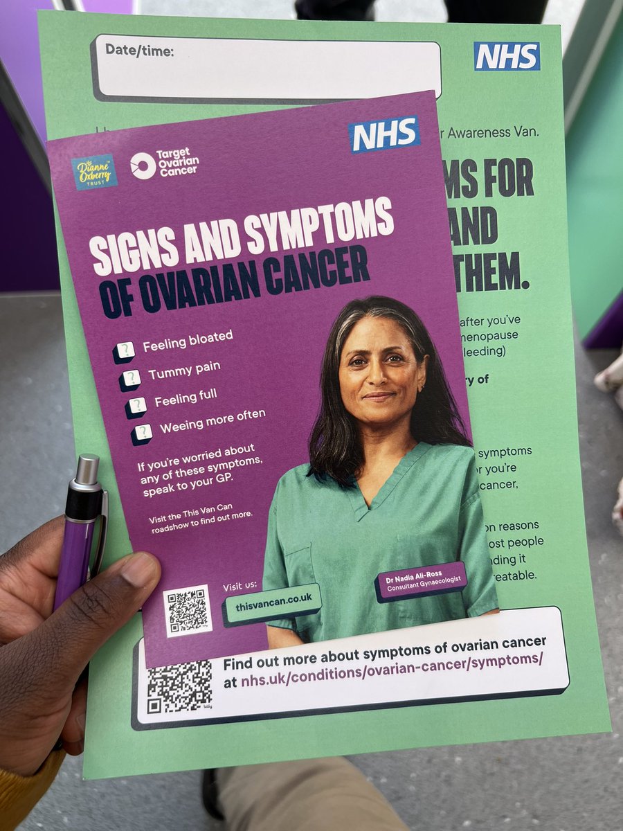 Did you take the chance to step onboard the #ThisVanCan in Morrisons car park in Eccles today?

Lots of lifesaving information that can arm you with the tools to get an early diagnosis for ovarian cancer.  It’s in Walkden town Centre on the Tesco car park tomorrow.
