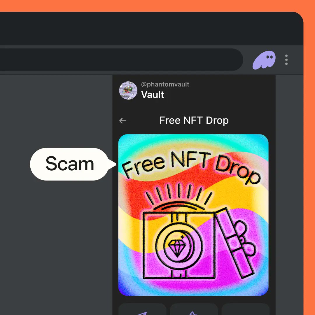 Common crypto scams: Fake NFT airdrops and giveaways 🎁 This scam promises  you free tokens or NFTs to bait you into clicking a malicious link. When  you click the link, which is