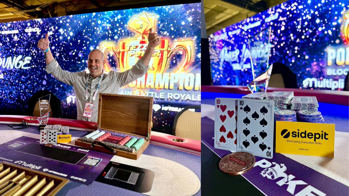 jaybny's tweet image. Won first place in the @TezzaPoker tournament at ETH Denver. Took risks. Made moves. Walked away with the win🏆