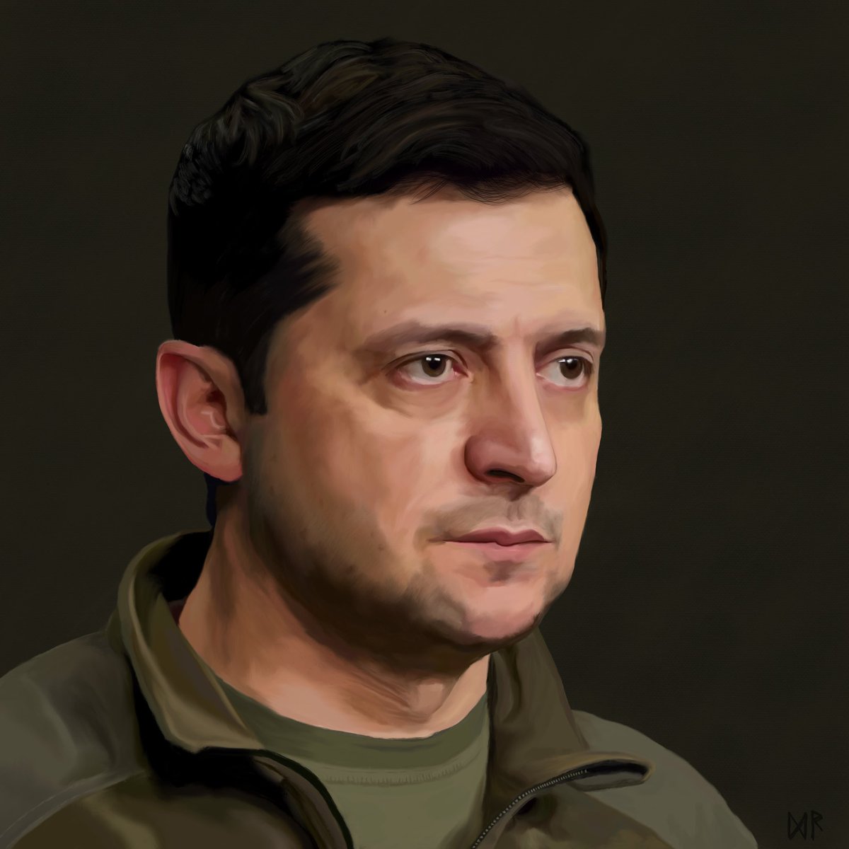 I painted this portrait of <a href="/ZelenskyyUa/">Volodymyr Zelenskyy / Володимир Зеленський</a> just after Ukraine was illegally invaded by Russia. 

I have just seen how disgustingly a man who has fought tirelessly to defend his country has been treated by the Russian shills and appeasers in the White House.

I stand with <a href="/Ukraine/">Ukraine / Україна</a> 🇺🇦