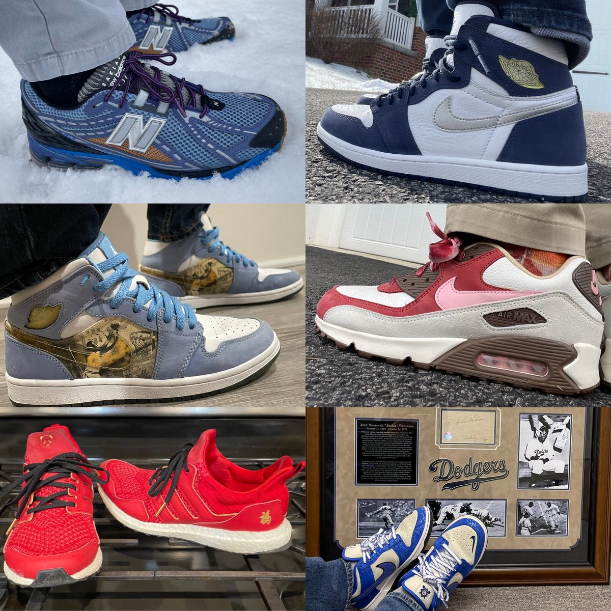 mounties777's tweet image. Today’s theme is to post a collage of the whole #BHMKOTD25, but I wanted to sneak that 1 last Jackie pair in for Black History Month. Thanks @JerLisa_Nicole for organizing &amp;amp; all you do! 💐