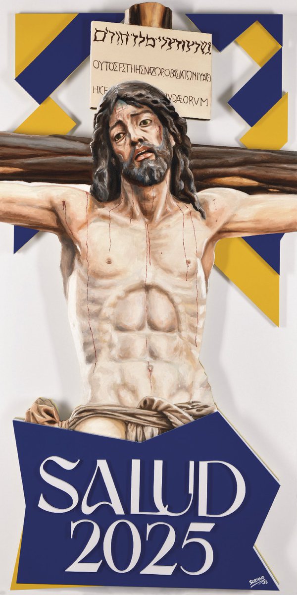 HdadSalud's tweet photo. | CARTEL |

Así es el cartel que anuncia nuestra estación de penitencia del próximo Domingo de Ramos 2O25.

El Stmo. Cristo de la Esperanza en su Gran Amor es el centro de la obra de @javisorianoart.

#DRSalud25

#CofradíasMLG https://t.co/LB3ycr64vM