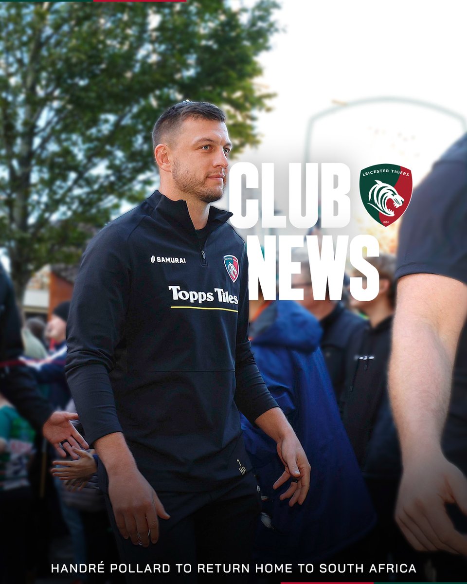 🗞️ 

After three seasons with the club, Handré Pollard will return home to South Africa at the end of the current campaign. 

Find out more 👉 bit.ly/4bo6Etg