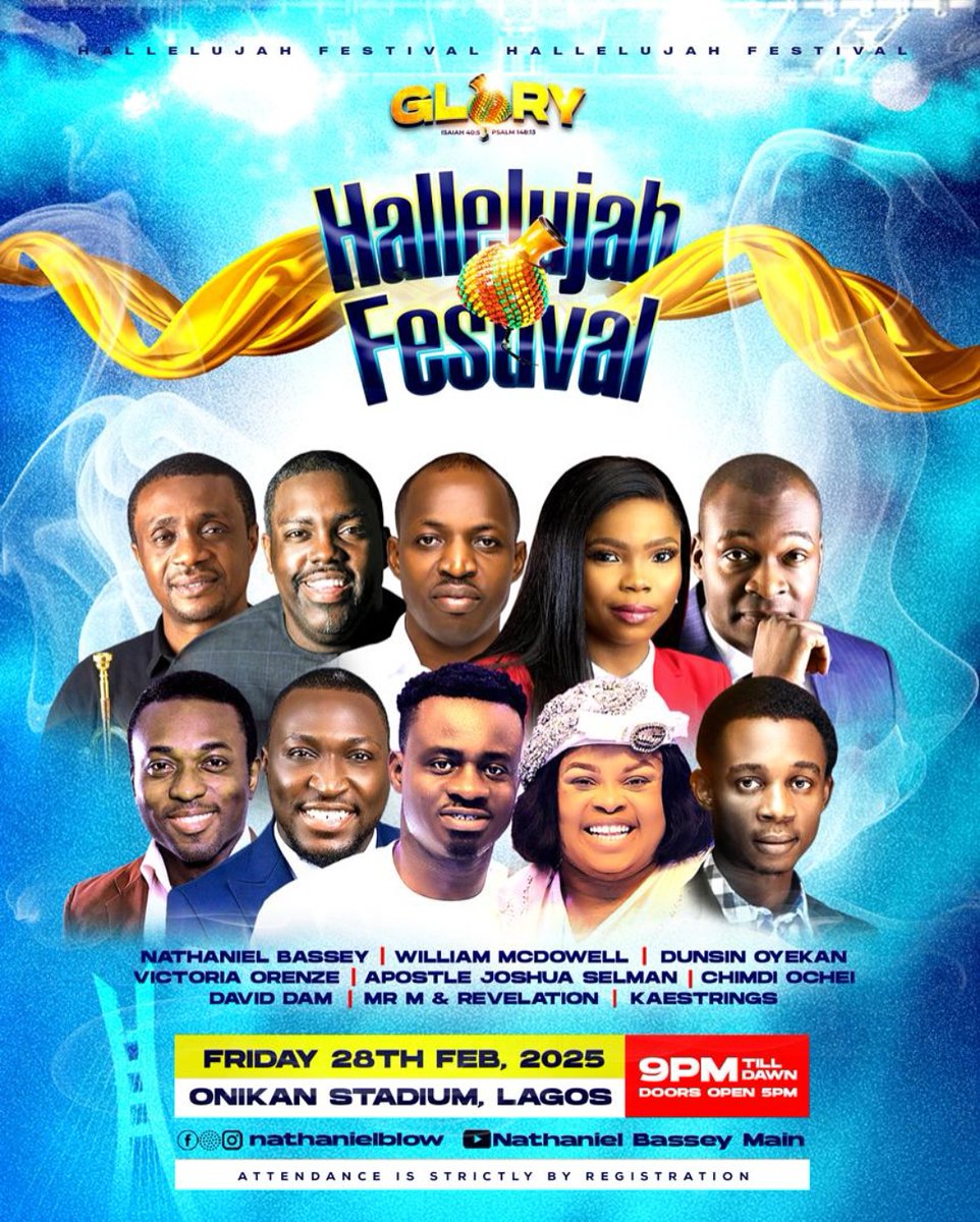 naijasermons's tweet photo. It's happening live tonight...!
#hallelujahfestival2025 https://t.co/gRkgImzES2