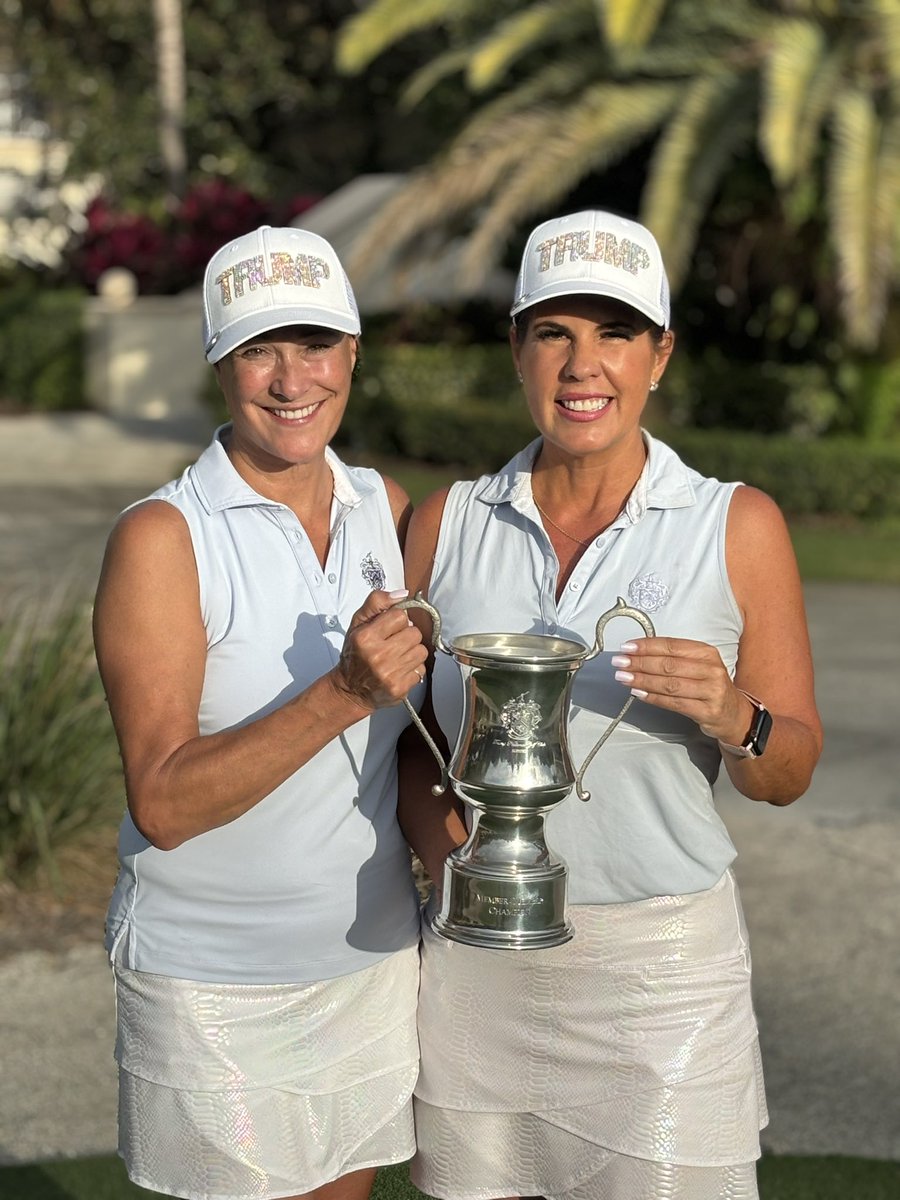 TrumpJupiter's tweet photo. Congratulations to our 2025 Member-Member winners! 
Winning the gross division at +5 Melissa Cobuzzi &amp; Maria McDavid. For the net division Kellie Enstrom and Lynsie Pfleegor at -9!
#trumpgolf #membermember #trumpjup https://t.co/JjqAq4HkIp