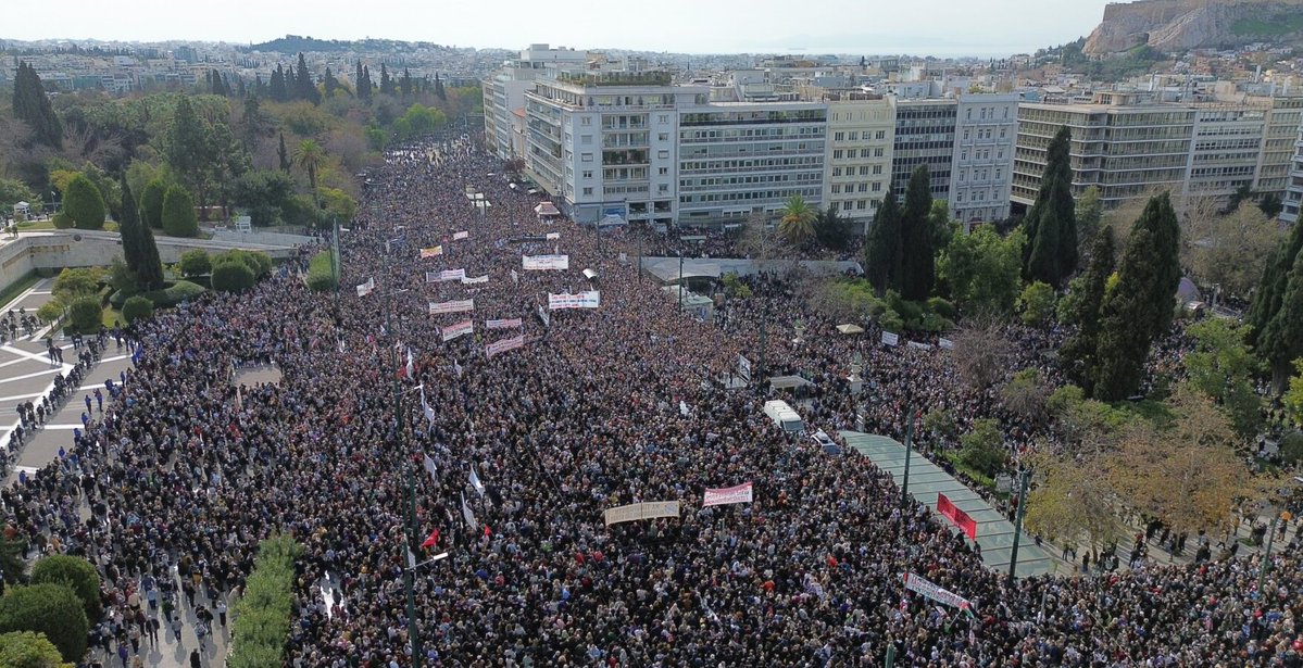 nousediplomat's tweet image. #Tempi #Τεμπη millions of Greeks asked for justice, demonstrating against a corrupt government and system around the world. #ihavenooxygen